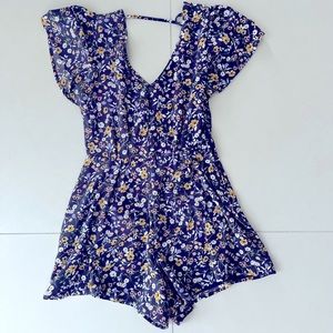 Francesca’s purple floral romper